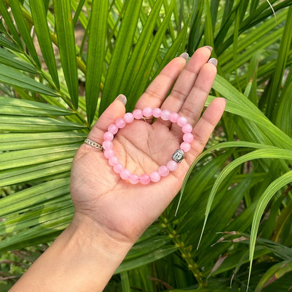 Rose Quartz Bracelet with Buddha